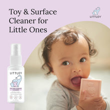 Load image into Gallery viewer, Think Smarter Products Littley Toy & Surface Cleaner with Hypochlorous Acid, Fragrance-Free, Made Without Ammonia, Bleach, Phosphates, Phthalates, or Dyes, 2oz Travel-Size Spray Bottle