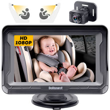 Load image into Gallery viewer, DoHonest Baby Car Camera HD 1080P - Rear-Facing Car Baby Monitor with Night Vision, Adjustable View Angle, Easy Setup, Anti-Glare Display, Safety for Kids & Infants