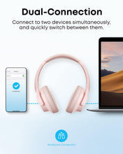 Load image into Gallery viewer, Soundcore by Anker Q20i Hybrid Active Noise Cancelling Headphones, Wireless Over-Ear Bluetooth, 40H Long ANC Playtime, Hi-Res Audio, Big Bass, Customize via an App, Transparency Mode (Pink)