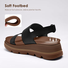 Load image into Gallery viewer, Vilanva Women's Platform walking Sandals Soft Insole Low Wedges Comfottable Sandals with Buckle Closure for 2026 Summer Trendy outfits