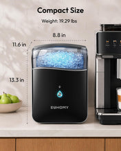 Load image into Gallery viewer, EUHOMY Smart Nugget Ice Maker Countertop, 42lbs/24H, Ready in 7 Mins, Portable Sonic Ice Maker with APP/Alexa Control, Self-Cleaning, Pebble Ice Makers with Hanging Ice Scoop for Home/Office