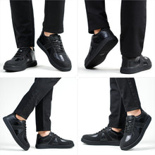 Load image into Gallery viewer, TEYTAP Non Slip Waterproof Work Shoes for Men Women Black Slip Resistant Oil Resistant Shoes Food Serviece Chef Kitchen Restaurant Shoes Leather Walking Casual Shoes