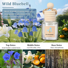 Load image into Gallery viewer, Car Air Freshener Oil Diffuser - Hanging Long Lasting Scent for Car & Home (BlackBerry & Bay, White Musk & Cedarwood, English Pear & Freesia, Wild Bluebell)