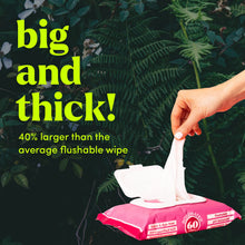 Load image into Gallery viewer, Goodwipes Flushable Butt Wipes Made w/Soothing Botanicals & Aloe – Soft & Gentle Wet Wipe Dispenser for Home Use, Septic & Sewer Safe – Largest Adult Toilet Wipes – Rosewater, 480 count (8 packs)