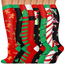 Load image into Gallery viewer, Iseasoo Copper Compression Socks 15-20 mmHg for Men & Women 8 Pairs – Circulation Support for Nurses, Travel, Running, Hiking, Soccer(L/XL)
