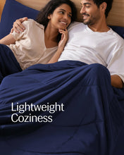 Load image into Gallery viewer, REST® Evercool® Cooling Comforter, King/Cali King, Blanket for Hot Sleepers, All Season Bedding to Keep Cool for Night Sweats, Breathable Lightweight Duvet, 106x90 Inches, Midnight Blue
