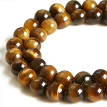 Load image into Gallery viewer, 45pcs 8mm Natural Yellow Tiger Eye Beads Gemstone Beads Round Loose Beads for Jewelry Making