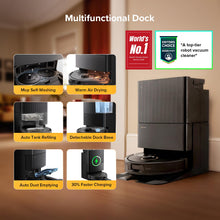Load image into Gallery viewer, roborock Qrevo S5V Robot Vacuum and Mop, FlexiArm Edge Mopping, 12,000Pa Suction, Dual Zero-Tangle System, Smart Obstacle Avoidance, 10mm Mop Lifting, Auto Mop Washing&Drying, Self-Emptying&Refilling