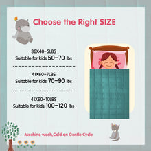 Load image into Gallery viewer, yescool Weighted Blanket (10 lbs, 41" x 60", Teal) Cooling Heavy Blanket, Perfect for 90-110 lbs, Breathable Throw Blanket Gifts with Premium Glass Bead, Machine Washable
