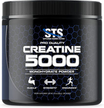 Load image into Gallery viewer, STS Creatine 300 Grams - 100% Pure Raw Creatine Monohydrate Powder, Pre-Workout, Post-Workout, Build Muscle and Stamina - 60 Servings - with scoop