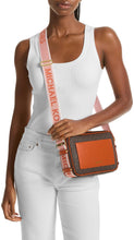 Load image into Gallery viewer, Michael Kors Maeve Large Pocket Crossbody Bag, Gold-Tone Hardware/Orange Punch