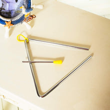 Load image into Gallery viewer, 6 Inch Musical Steel Triangle Percussion Instrument With Striker