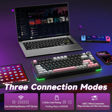 Load image into Gallery viewer, AULA S75 PRO Wireless Mechanical Keyboard with Screen&Knob, 75% Hot Swappable Gaming Keyboard with Pre-lubed Switches, RGB Backlit, PBT Keycaps Creamy Sounding Pc Gaming Keyboards