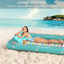 Load image into Gallery viewer, Jasonwell 4 in 1 Inflatable Tanning Pool Lounger Float - Sunbathing Lounge Floatie Raft Toys, Water Filled Tanning Bed Mat Pad Blow Up Kiddie Pool with Ball Pit for Adult, Kids (L)