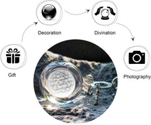 Load image into Gallery viewer, H&D HYALINE & DORA 3D Laser Engraved Flower of Life Crystal Ball Paperweight with Stand,Chakra Healing Grid Flower Globe for Spiritual Decor Gift