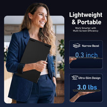 Load image into Gallery viewer, Vixtan 14" Triple Laptop Screen Extender, 3.0 lbs Lightweight FHD IPS Portable Monitor for Laptop, USB-C Plug & Play Multi Screen Attachment for 13-17.3" laptops with Windows/Mac/Chrome