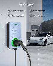 Load image into Gallery viewer, Autel Home Smart Electric Vehicle (EV) Charger up to 50Amp, 240V, Indoor/Outdoor Car Charging Station with Level 2, Wi-Fi and Bluetooth Enabled EVSE, Hardwired,25-Foot Cable,Sierra Blue
