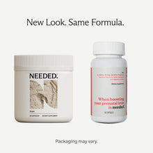 Load image into Gallery viewer, Needed. Iron for Prenatal, Pregnancy, Breastfeeding, Postpartum | Thyroid Function, Immune Support, Energy, Birth Weight, Baby's Neural Development | 60ct