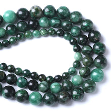 Load image into Gallery viewer, 6mm 60pcs Natural Green Emerald Stone Beads Round Loose Beads AAA Energy Healing Power Stone Beads for Jewelry Making DIY Bracelet Necklace 15"(Green Emerald Stone, 6mm)
