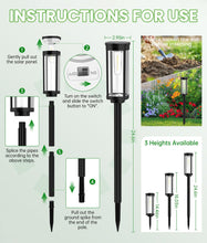 Load image into Gallery viewer, BITPOTT Bright Solar Pathway Lights Outdoor, 8 Pack Solar Powered Garden Lights Waterproof IP65, Auto On/Off Outdoor Light for Lawn Patio Walkway Driveway Decor Landscape Lighting