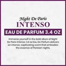 Load image into Gallery viewer, L’orientale Fragrances Collection Night De Paris Intenso, 3.3oz (100ml), Unisex, Oil-Based, Intense Oriental Amber Fragrance with Bergamot & Vanilla, 24 Hour Long-Lasting Scent