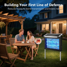 Load image into Gallery viewer, OnBeam Solar Bug Zapper Outdoor, Mosquito Zapper Waterproof Electric Fly Zapper Rechargeable Mosquito Killer Lamp with 10W Solar Panel, 4500V Cordless Fly Trap for Backyard, Patio, Garden, RV, Camping