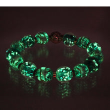 Load image into Gallery viewer, ARTSY CRAFTS INC Glow in The Dark Firefly Beaded Bracelets for Women, Ocean Blue Luminous Murano Firefly Bracelets Mermaid Crystals Healing Bracelet Bangle (Ocean Blue 6-7")