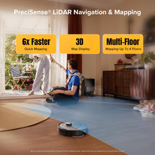 Load image into Gallery viewer, roborock Qrevo S5V Robot Vacuum and Mop, FlexiArm Edge Mopping, 12,000Pa Suction, Dual Zero-Tangle System, Smart Obstacle Avoidance, 10mm Mop Lifting, Auto Mop Washing&Drying, Self-Emptying&Refilling