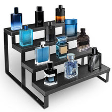 Load image into Gallery viewer, Wood Cologne Organizer for Men,4 Tier Perfume Organizer for Dresser Waterproof Cologne Stand with Anti-Slip Washers for Party,Makeup,Figures,Cupcake,Perfume,Dessert,Display Risers Stand for Organize