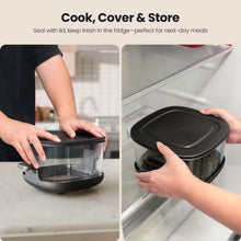 Load image into Gallery viewer, Kismile 5-in-1 Portable Glass Air Fryer, 2.6QT & 4.7QT Dual Glass Containers with Lids, 85% Less Oil, Compact Smart Air Fryer Oven for Deep Roast, Crisp, Keep Warm – Freezer & Dishwasher Safe