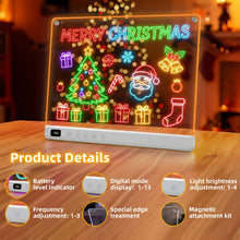 Load image into Gallery viewer, Lumiboard Led Drawing Board with 13 Light Effects, 16" Rechargeable Glow Doodle LED Note Board with Colors, Neon Light Up Drawing Tablet Gifts for Kids for Easter Birthday Christmas Gift Ideas