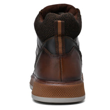 Load image into Gallery viewer, Men's Brown Leather Sneaker Boots Casual Oxford Boot Comfy Shoes for Men Mid-Top Lace Up Fashion Shoe 11
