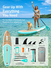 Load image into Gallery viewer, Niphean Inflatable Stand Up Paddle Board with Stabiltrac Fin Design and SUP Accessories, Anti-Slip EVA Deck, 10’6’’ Inflatable Paddle Boards for Adults & Youth of All Skill Levels