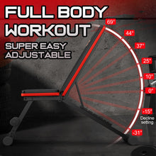 Load image into Gallery viewer, NFEET Adjustable Weight Bench for Full Body Workout, Foldable Workout Bench for Home Gym, Multi-Purpose Weight Bench with 3-Sec Folding& Fast Adjustment for Bench Press Sit up Incline Flat Decline