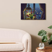 Load image into Gallery viewer, Afusvoe Living Room Decor, Lighted Candle Tulips Picture Print Canvas Decorative Painting, Floral Themed Prints Posters, Bedroom Home Wall Decoration (Unframed,12x16inch)