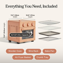 Load image into Gallery viewer, Our Place Wonder Oven | 6-in-1 Stainless Steel Air Fryer Toaster Oven Combo with Basket, Rack, Pan & Tray | Compact 13 QT Countertop Capacity - Toast, Roast, Bake, Reheat, Broil & Steam | Spice
