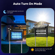 Load image into Gallery viewer, OnBeam Solar Bug Zapper Outdoor, Mosquito Zapper Waterproof Electric Fly Zapper Rechargeable Mosquito Killer Lamp with 10W Solar Panel, 4500V Cordless Fly Trap for Backyard, Patio, Garden, RV, Camping
