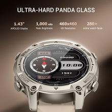 Load image into Gallery viewer, Men's Outdoor Smartwatch, Standalone GPS & Offline Maps, 5ATM Waterproof, 1.43" AMOLED, 4GB Memory, 178 Sports Modes, Compass, Heart Rate/SpO2/Stress/Sleep Monitor, Compatible Android and iOS Khaki