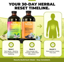 Load image into Gallery viewer, Serene Herbs Soursop Bitters Liquid & Black Seed Bundle – Organic Herbal Guanabana for Digestive Support & Immune Health – Vegan, Non-GMO – 32 oz (16 oz Each), 32 Servings