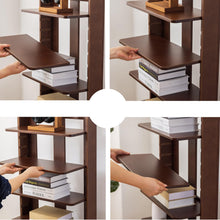 Load image into Gallery viewer, BALANBO 4 Tier Bookshelf Bamboo Bookcase Bookshelf Height Adjustable Storage Shelf for Living Room, Office, Study Room, Bedroom H49.8''