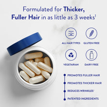 Load image into Gallery viewer, Routine Wellness Hair Growth Supplement – CLINICALLY Tested Thicker, Fuller-Looking Hair Support with Biotin & Key Nutrients, Vegetarian & Gluten-Free Vitamins - 1 Bottle, 30 Day Supply