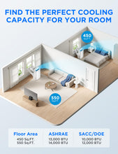 Load image into Gallery viewer, Midea 13,000 BTU ASHRAE (10,000 BTU SACC) Dual Hose Portable Air Conditioner with Inverter, Remote Control, Cools up to 450 Sq Ft, Smart Wi-Fi Connects to Alexa/Google Assistant, Window Kit Included