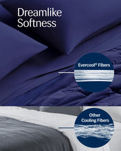 Load image into Gallery viewer, REST® Evercool® Cooling Comforter, King/Cali King, Blanket for Hot Sleepers, All Season Bedding to Keep Cool for Night Sweats, Breathable Lightweight Duvet, 106x90 Inches, Midnight Blue