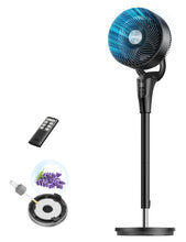 Load image into Gallery viewer, DREO Fan for Bedroom, 2026 Upgraded, 90ft Airflow, 20dB Quiet Fan, 90° Oscillating Standing Fan for Whole Room, DC Motor, 8+H Speeds, 3 Modes, 38-42'' Adjustable Height, 8H Timer, 105° Manual Vertical