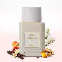 Load image into Gallery viewer, Ajmal Ode Tubéreuse Eau de Parfum for Women – 3.4 fl oz / 100 ml | Luxury Premium Floral Woody Perfume | Long Lasting French Fragrance | Made in France & Crafted in Dubai | Exclusive for USA