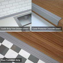 Load image into Gallery viewer, COUKIU Wall Corner Protector, Inside & Outside Self Adhesive Wall Corner Guard&Edge Protector, Flexible Vinyl Corner Moulding Trim Caulk Strip, Peel and Stick Trim for Ceiling, Countertop, Grey, 10ft