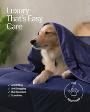 Load image into Gallery viewer, REST® Evercool® Cooling Comforter, King/Cali King, Blanket for Hot Sleepers, All Season Bedding to Keep Cool for Night Sweats, Breathable Lightweight Duvet, 106x90 Inches, Midnight Blue