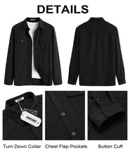 Load image into Gallery viewer, COOFANDY Men's Button Down Waffle Shirt Jacket Casual Long Sleeve Shacket Lightweight Overshirts with Flap Pockets