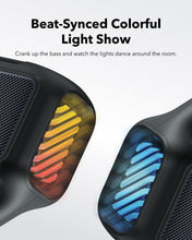 Load image into Gallery viewer, Soundcore Boom 2 By Anker, Outdoor Speaker, 80W, Subwoofer, BassUp 2.0, 24H Playtime, IPX7 Waterproof, Floatable, RGB Lights, USB-C, Custom EQ, Bluetooth 5.3, Portable for Camping and Beach - Black
