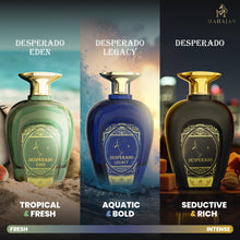 Load image into Gallery viewer, Mahajan Desperado Eden Eau de Parfum – Exotic Sweet Tropical Cologne – Irresistible with Creamy Coconut & Fresh Mint – Long-Lasting Luxury Fragrance for Men (3.4 oz)